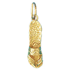 14k Yellow Gold Flip Flop Charm