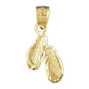 14k Yellow Gold Flip Flop Charm