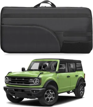 1PCS Left Side Window Storage Bag for 2021-2025 Ford Bronco 4 Door,2nd Row Roll Bar Cargo Suction Organizer Storage Pocket Handbag for Bronco Off-Road Accessories