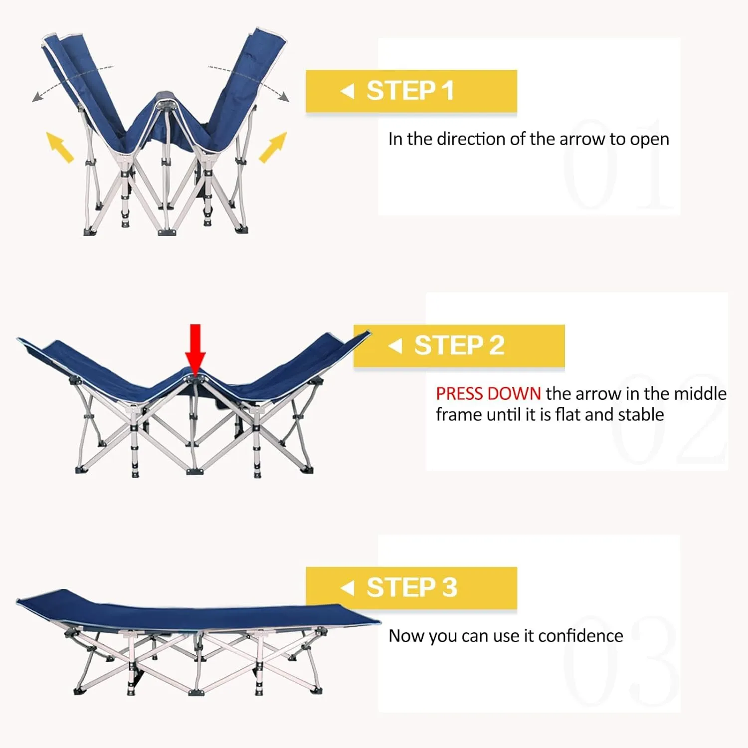 2 Pack Camping Cot with Comfortable Mattress Blue and Purple Cots for Sleeping Camping Bed Folding Cot Guest Bed Easy to Setup Sturdy with Carry Bag for Outdoor Indoor