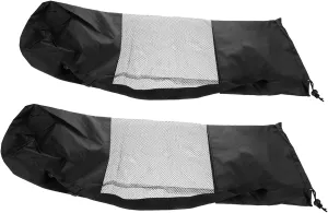 2 Pcs Yoga Mat Carrier Bag Airy Mesh Design for Breathability Capacity Storage for Yoga Equipment Stylish Drawstring Tote for Gym and Studio Use