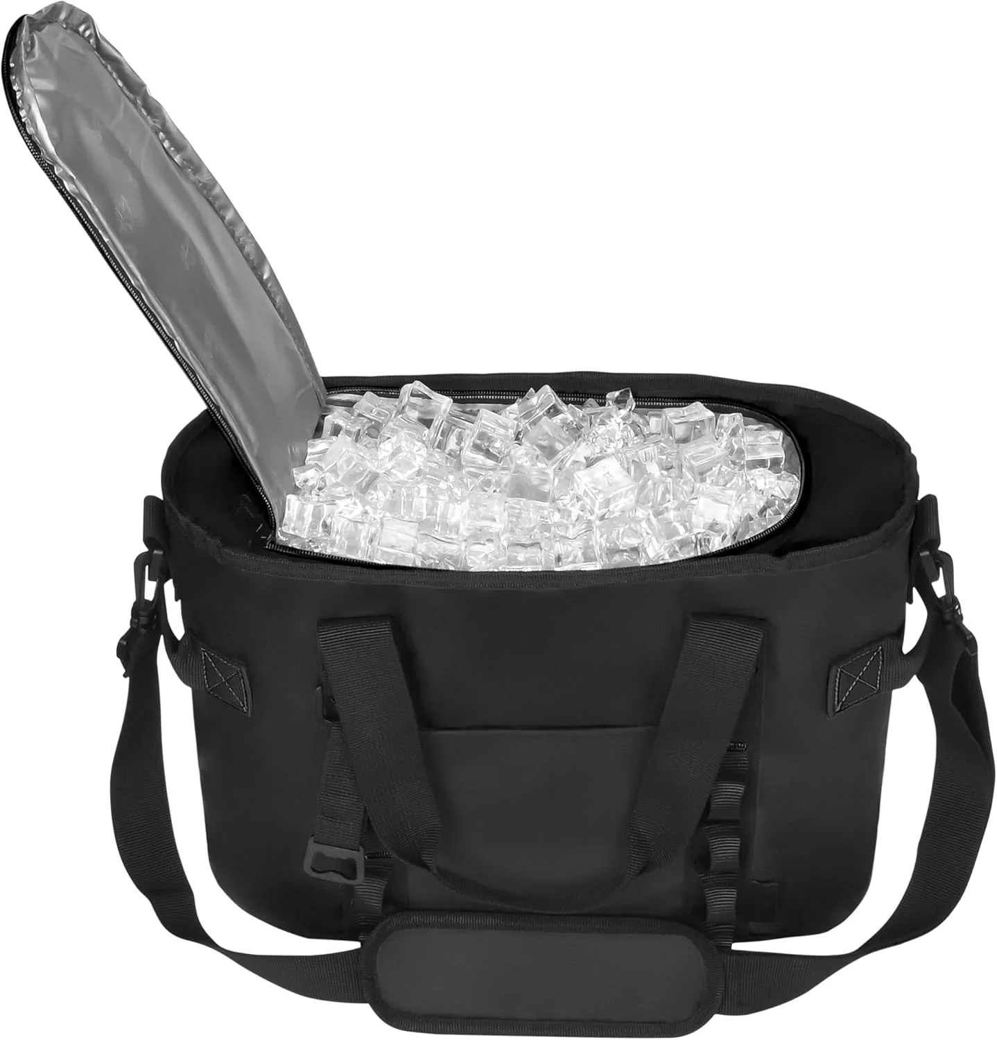 20 Cans Insulated Cooler Bag, Collapsible Leakproof Outdoor Portable Cooler with Zippered, Reusable Portable Grocery Cooler Bags for Travel, Picnic, Camping, Kayaking