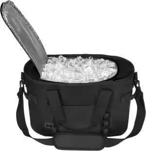 20 Cans Insulated Cooler Bag, Collapsible Leakproof Outdoor Portable Cooler with Zippered, Reusable Portable Grocery Cooler Bags for Travel, Picnic, Camping, Kayaking