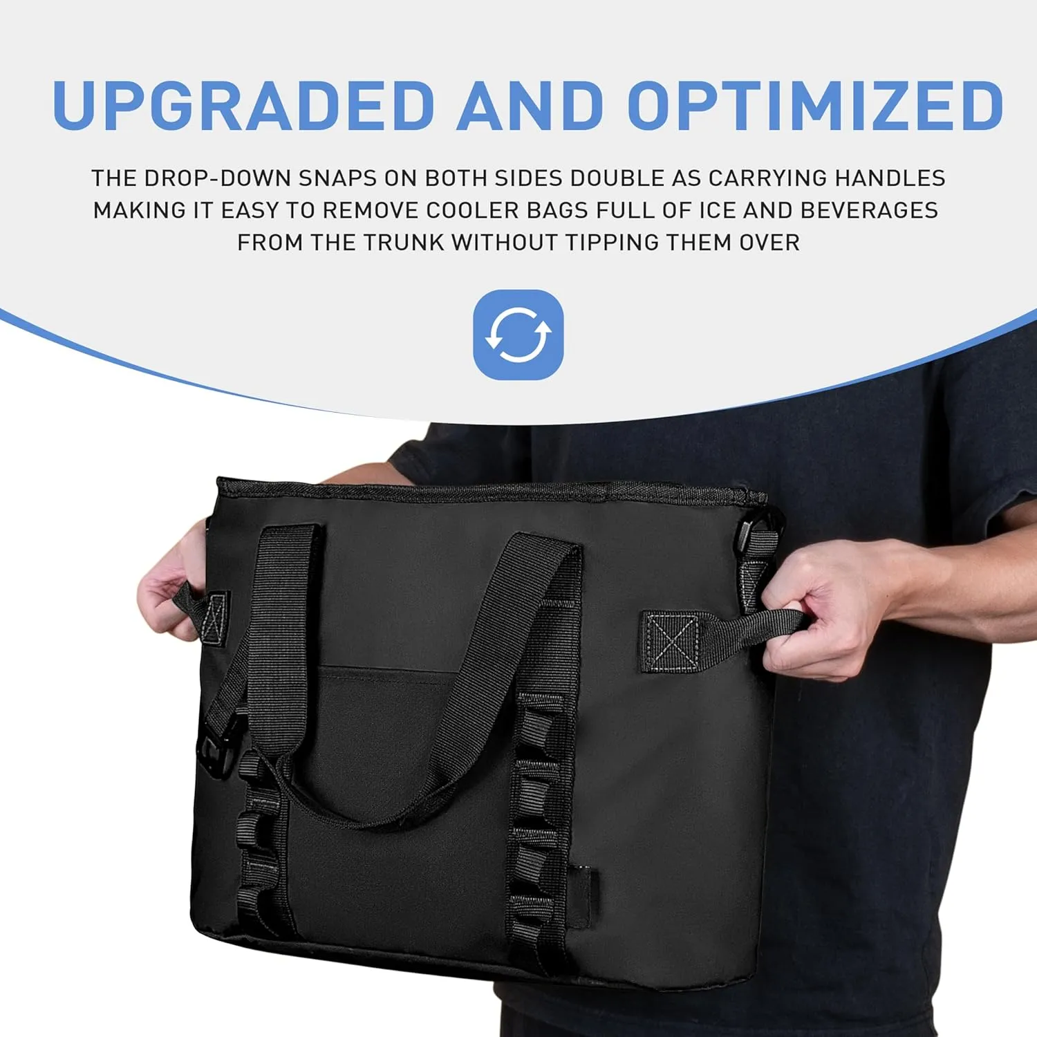 20 Cans Insulated Cooler Bag, Collapsible Leakproof Outdoor Portable Cooler with Zippered, Reusable Portable Grocery Cooler Bags for Travel, Picnic, Camping, Kayaking