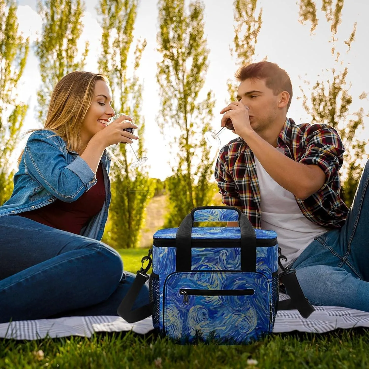 22.5L Waterproof Soft Cooler BagInsulated Lunch Box for Camping Fishing Beach Road Trips