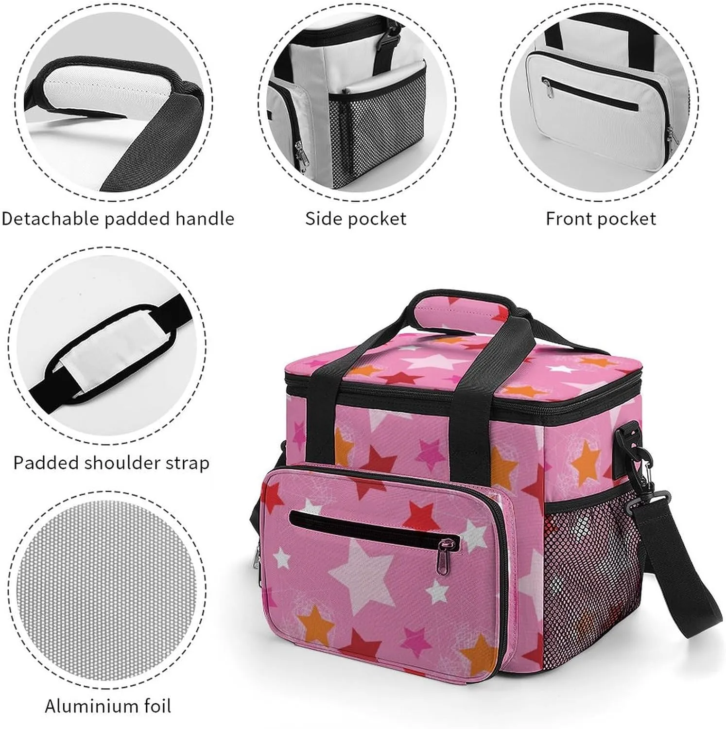 22.5L Waterproof Soft Cooler BagInsulated Lunch Box for Camping Fishing Beach Road Trips