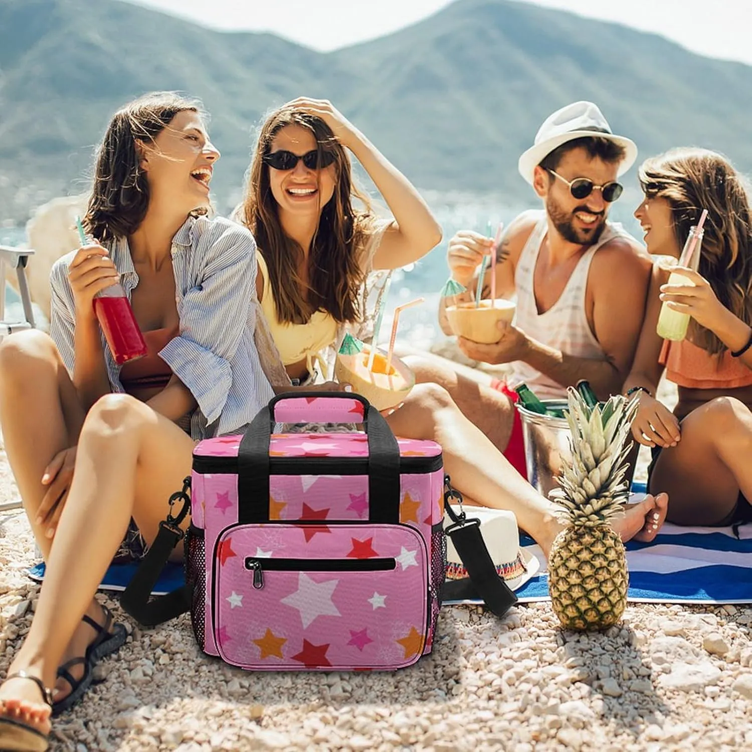 22.5L Waterproof Soft Cooler BagInsulated Lunch Box for Camping Fishing Beach Road Trips