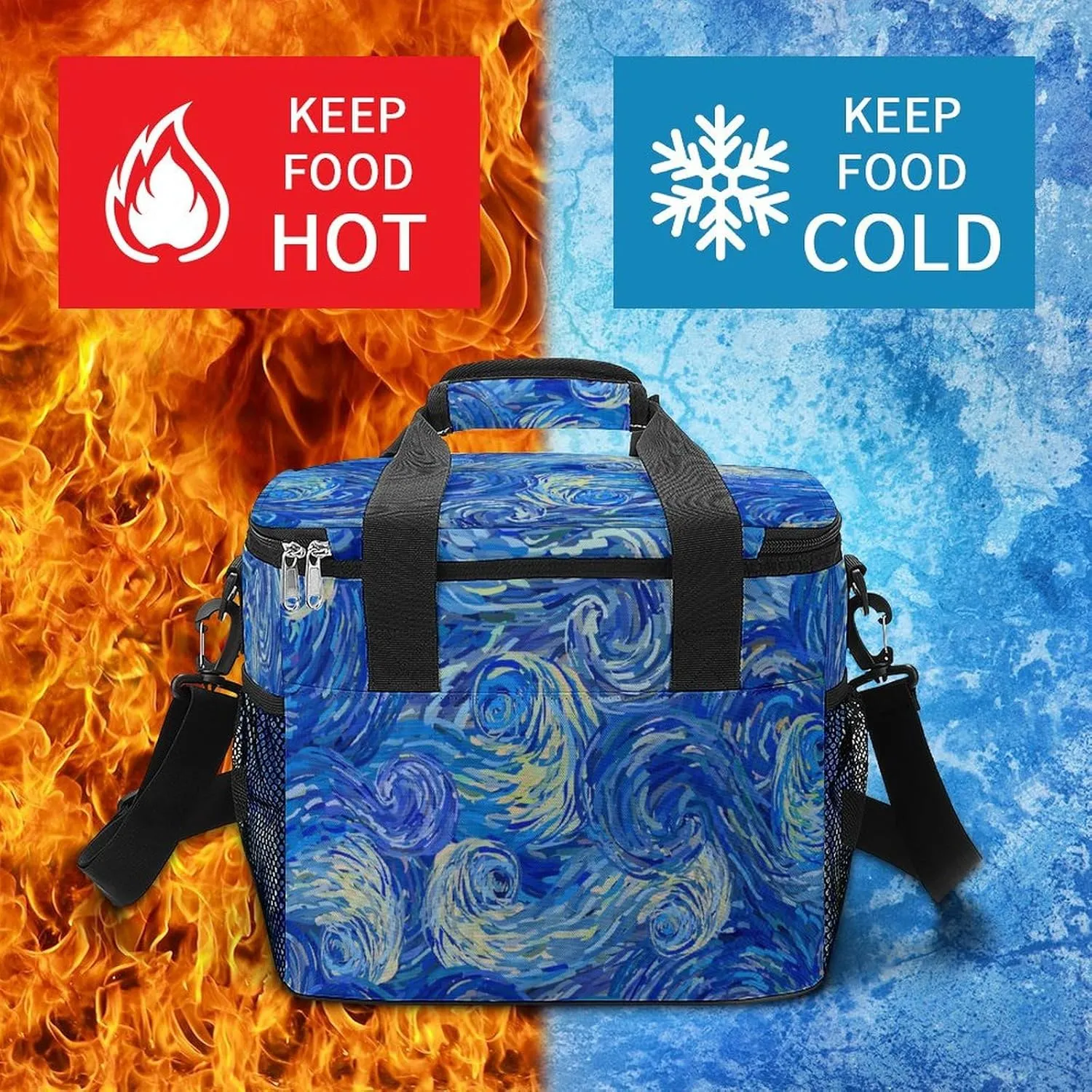 22.5L Waterproof Soft Cooler BagInsulated Lunch Box for Camping Fishing Beach Road Trips