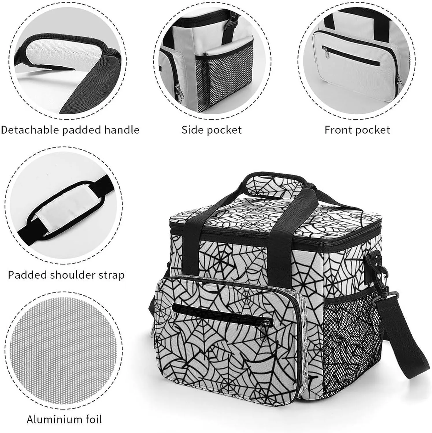 22.5L Waterproof Soft Cooler BagInsulated Lunch Box for Camping Fishing Beach Road Trips