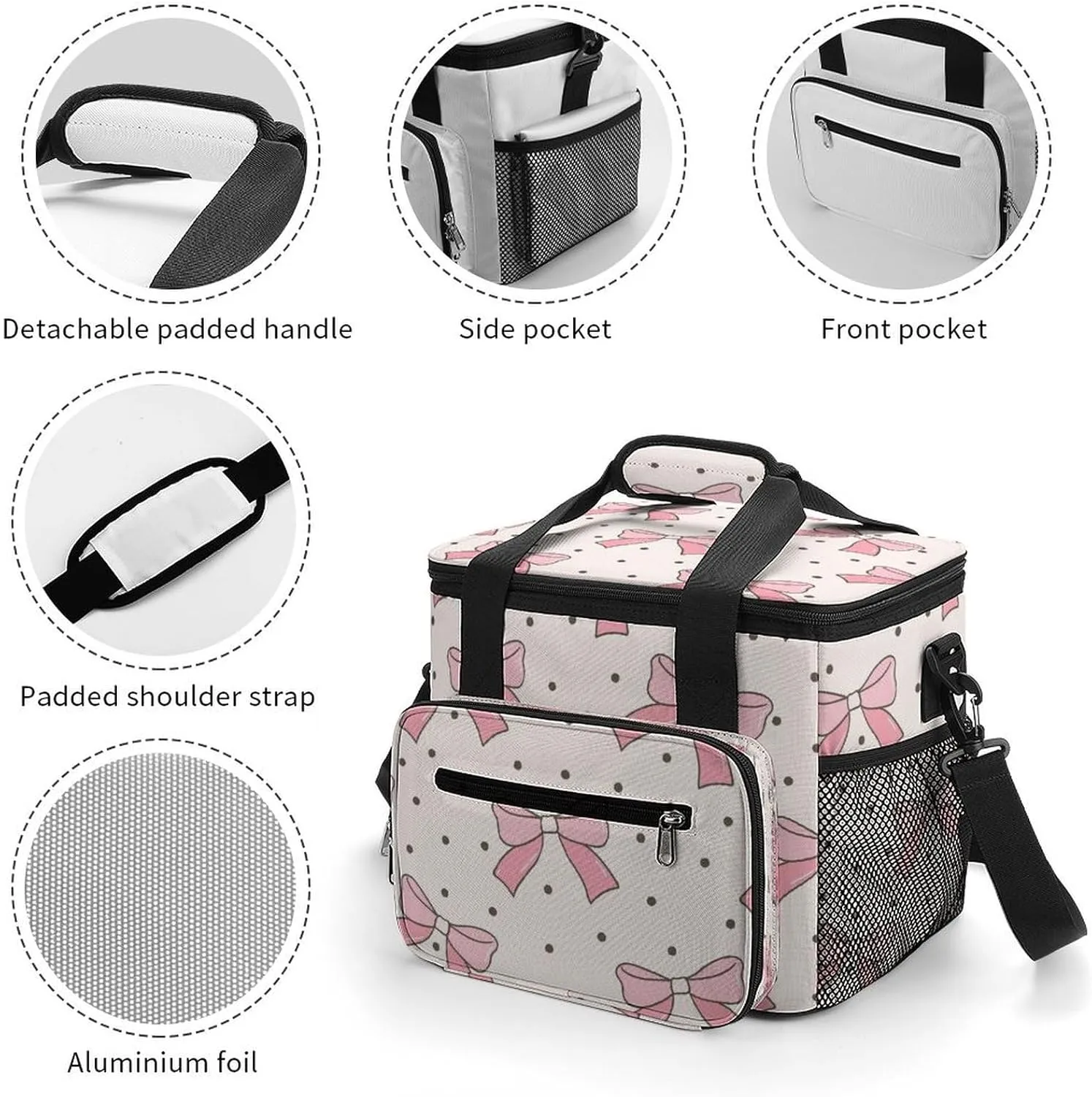 22.5L Waterproof Soft Cooler BagInsulated Lunch Box for Camping Fishing Beach Road Trips