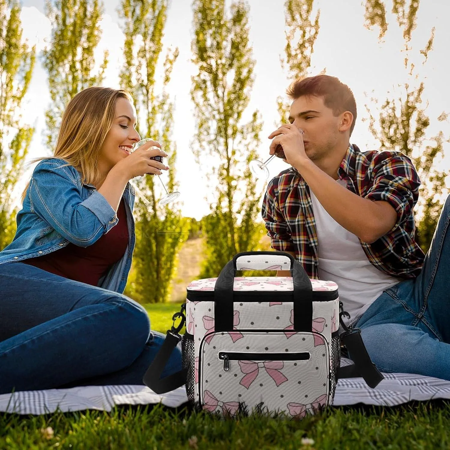 22.5L Waterproof Soft Cooler BagInsulated Lunch Box for Camping Fishing Beach Road Trips