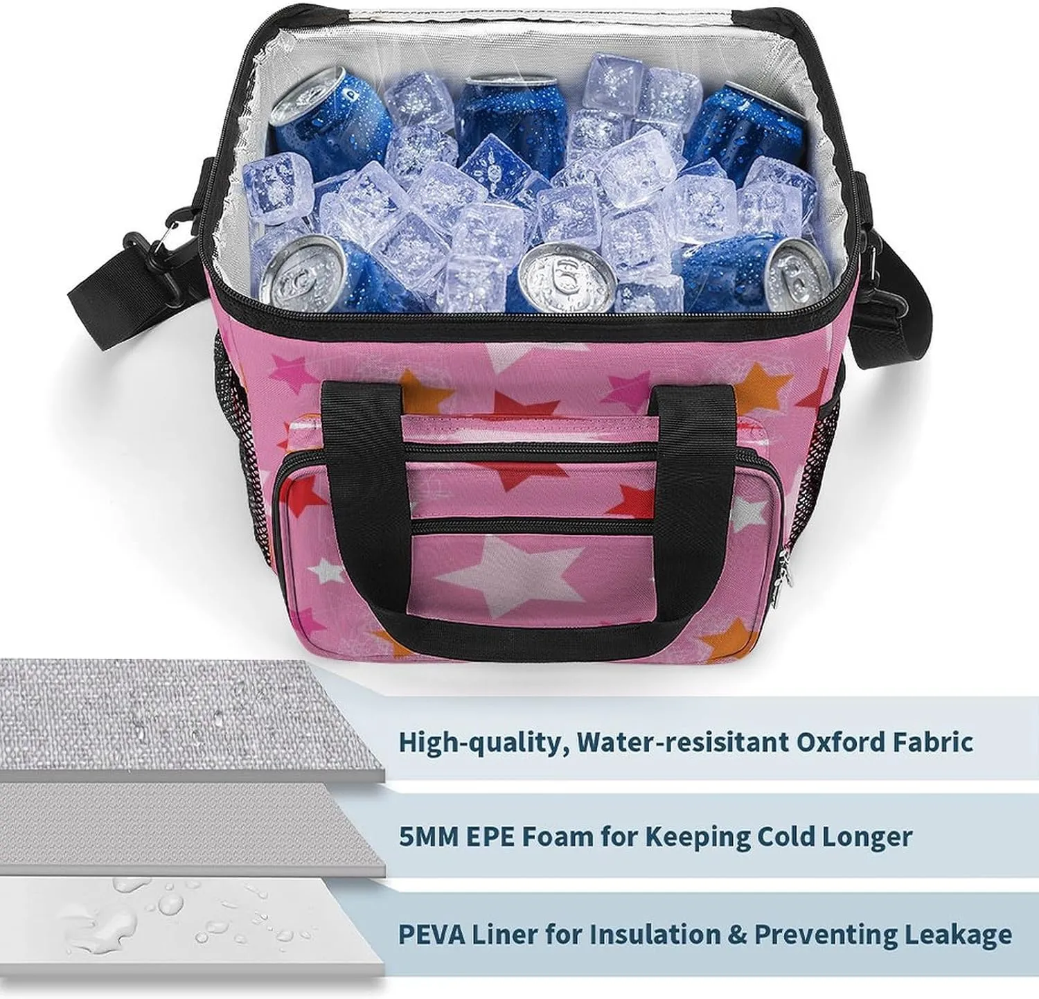 22.5L Waterproof Soft Cooler BagInsulated Lunch Box for Camping Fishing Beach Road Trips