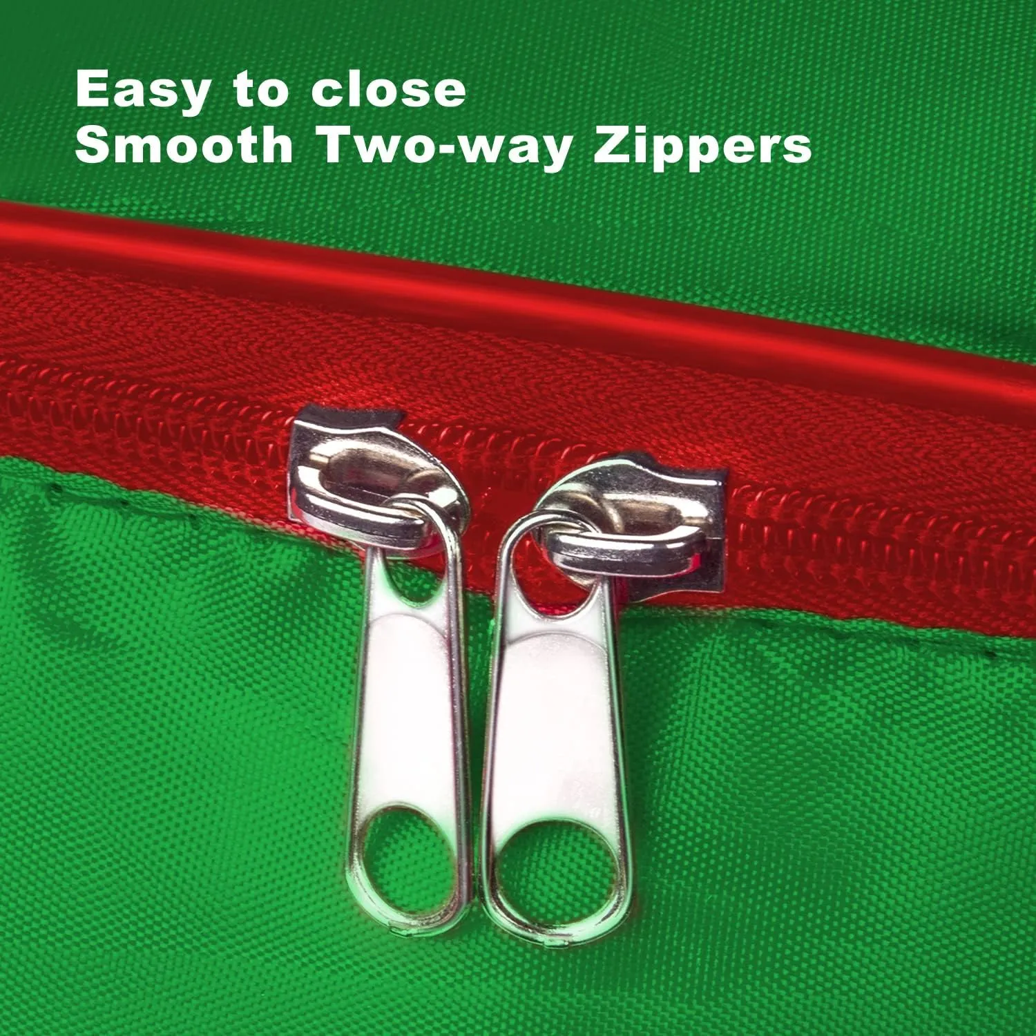 30" Christmas Wreath Storage Container Bag - Christmas Large Garland Ornament Wreath Container - Reinforced Wide Heavy Duty Handle and Double Sleek Zipper - Protect Your Party Decorations - Green