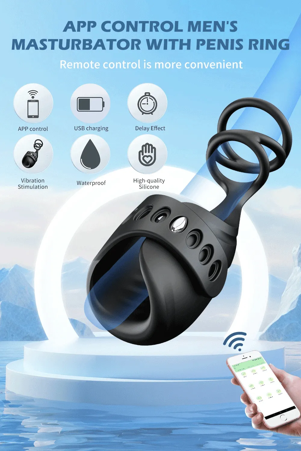 3rd Generation Penis Trainer Delay Trainer App Remote Control Vibrator Men Masturbators