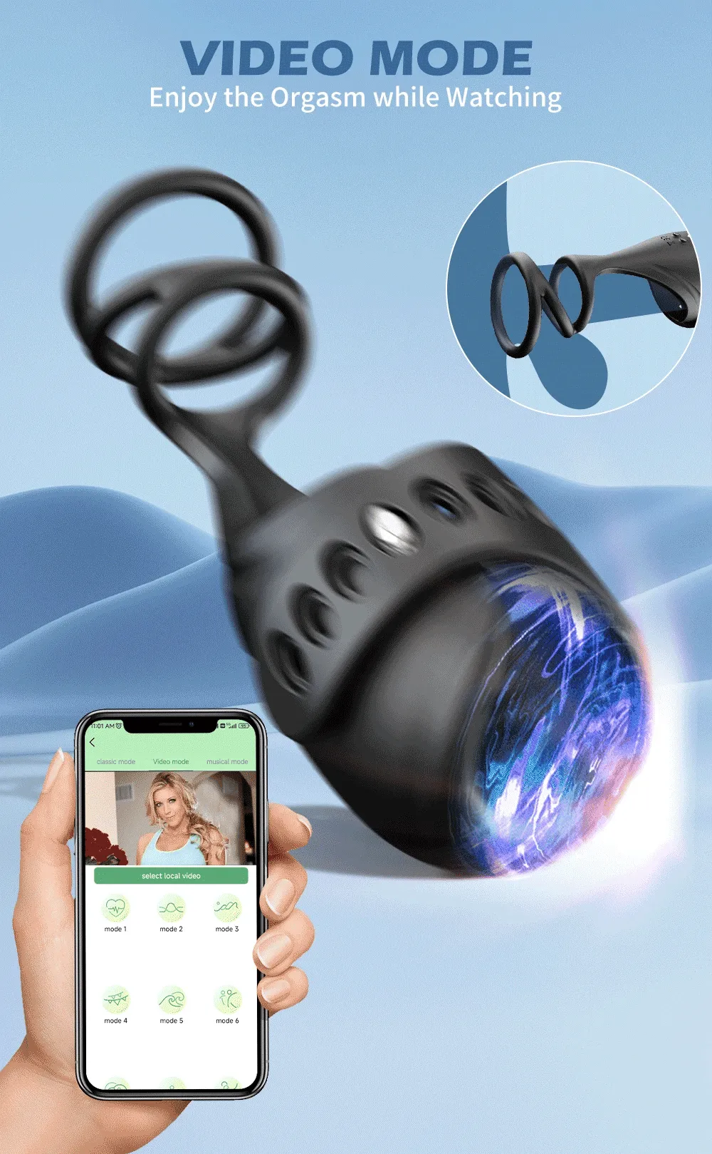 3rd Generation Penis Trainer Delay Trainer App Remote Control Vibrator Men Masturbators