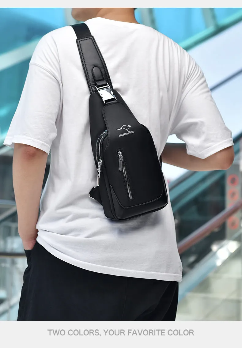 4PCs Chest Bag   Belt   Long Wallet   Coin Purse Men's Combo Set