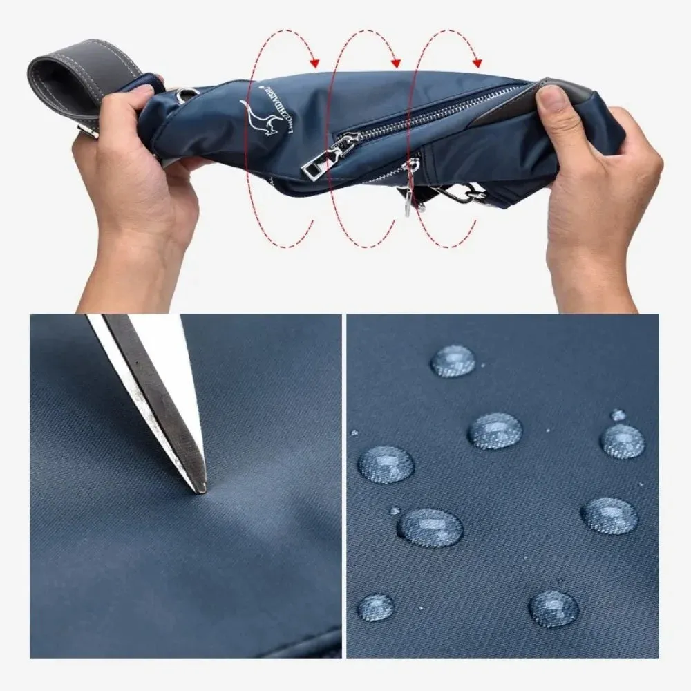 4PCs Chest Bag   Belt   Long Wallet   Coin Purse Men's Combo Set