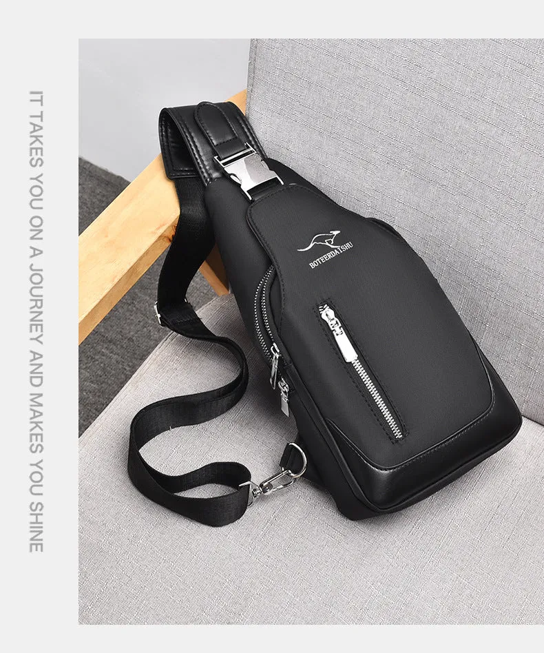 4PCs Chest Bag   Belt   Long Wallet   Coin Purse Men's Combo Set