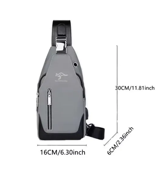 4PCs Chest Bag   Belt   Long Wallet   Coin Purse Men's Combo Set