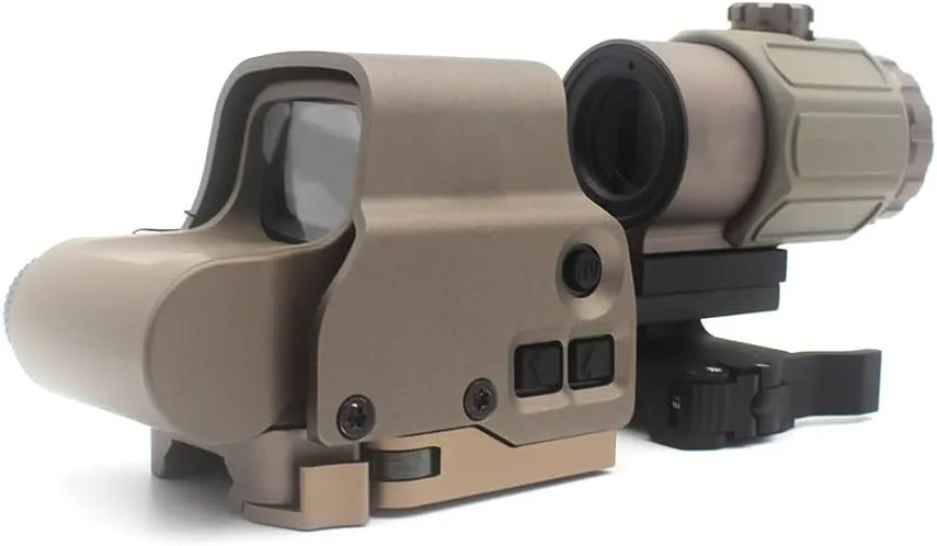 558 Holographic Sight and G43 3X Magnifier Hybrid Sight, Green & Red Dot Scope and 3X Magnifying Glass Combo, Quick Release Rollover Multiplier, for 20mm Rail Mount