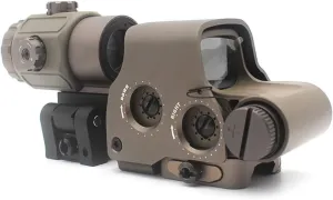 558 Holographic Sight and G43 3X Magnifier Hybrid Sight, Green & Red Dot Scope and 3X Magnifying Glass Combo, Quick Release Rollover Multiplier, for 20mm Rail Mount