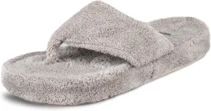 Acorn Women's Spa Thong Slippers with Cloud Contour Comfort - Arch Support and Plush Fluffy Terry Lining, Perfect for Beach, Camping, Poolside, or Bathroom Wear