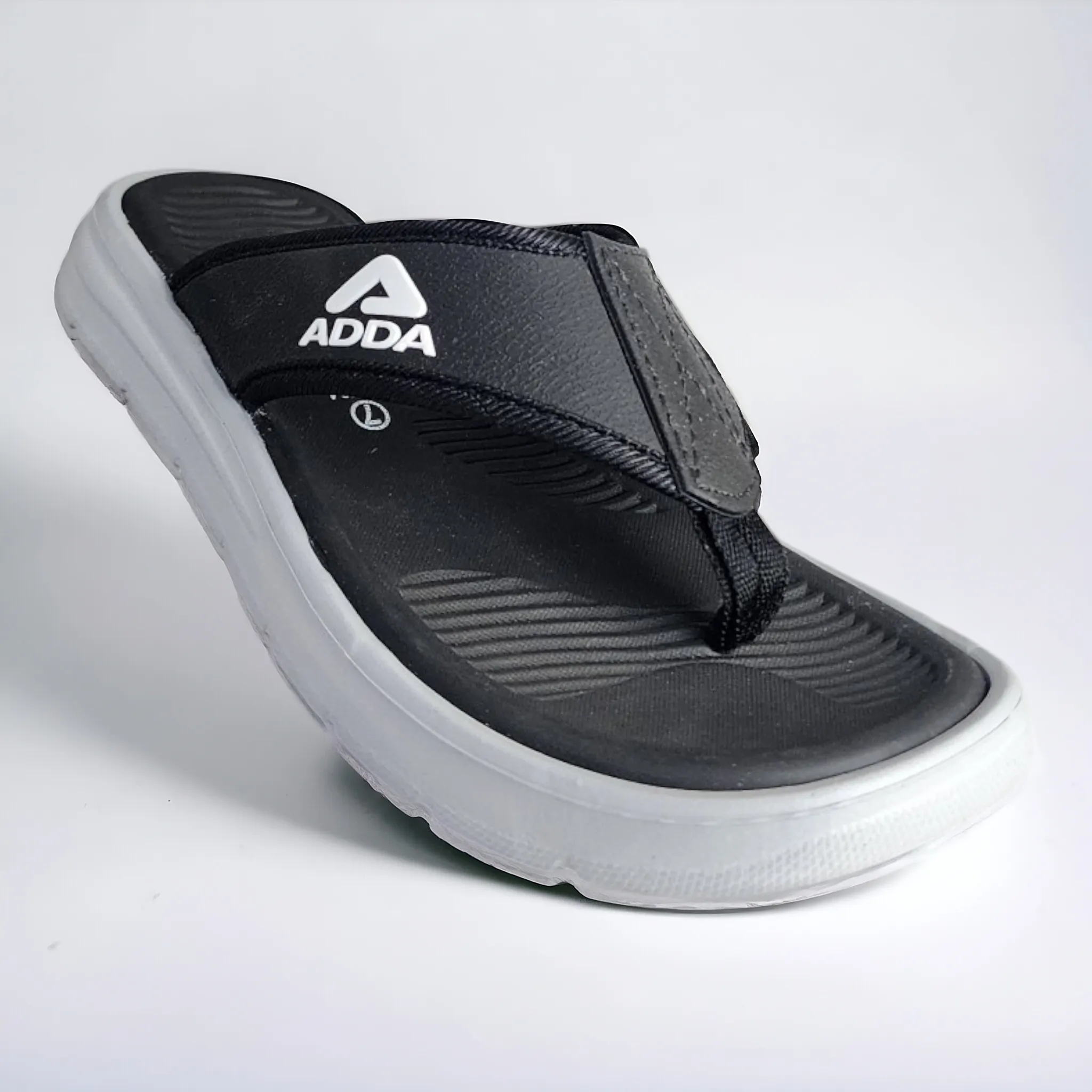 ADDA HELLO02 BLACK/GREY Men's Slipper/Chapple/Flip flop