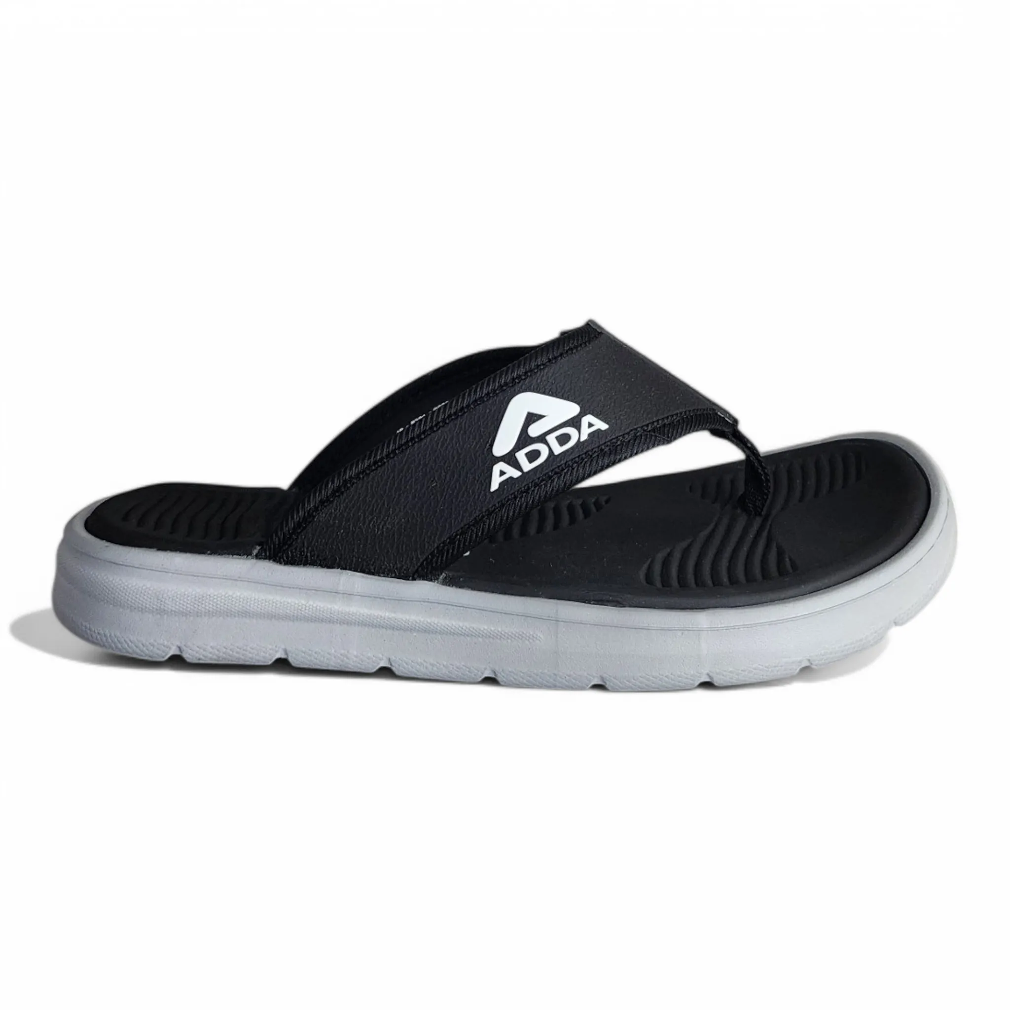ADDA HELLO02 BLACK/GREY Men's Slipper/Chapple/Flip flop
