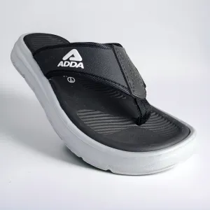 ADDA HELLO02 BLACK/GREY Men's Slipper/Chapple/Flip flop