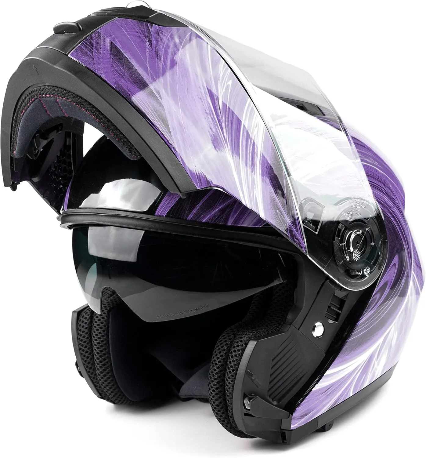 Adult Modular Motorcycle Helmet DOT w/Retractable Sunglass Full Face Flip-up Typhoon TH158