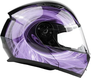 Adult Modular Motorcycle Helmet DOT w/Retractable Sunglass Full Face Flip-up Typhoon TH158