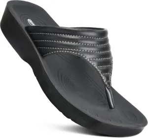 AEROTHOTIC Arch Supportive Casual Walking Flip Flops for Women