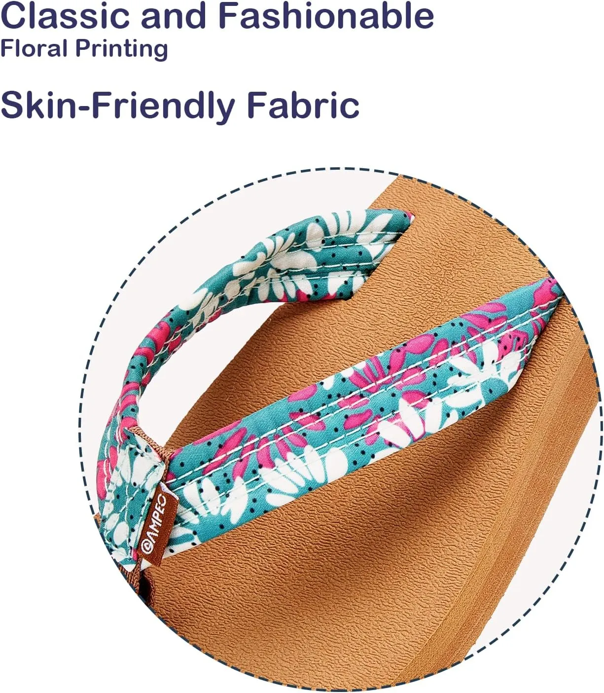 Ampeo Women's Arch Support Flip Flops Comfortable Casual Summer Beach Thong Sandals