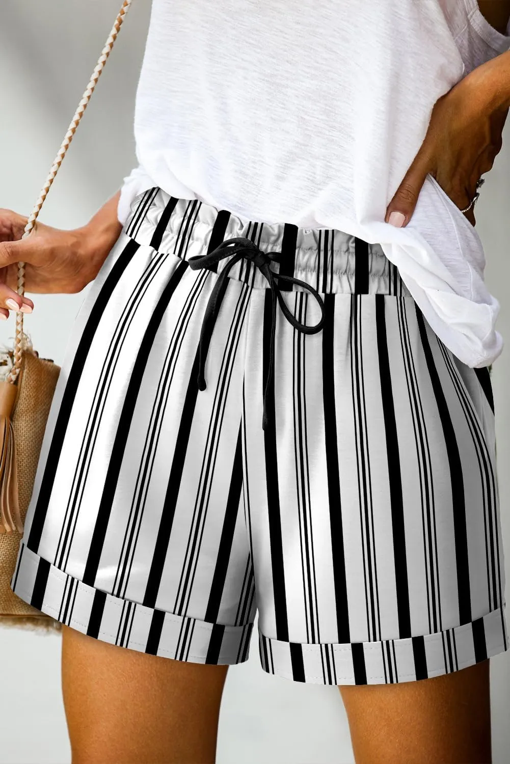 Angerella Women Casual Shorts Drawstring Comfy Elastic Waist Shorts Summer Pull On Short Pants with Pockets