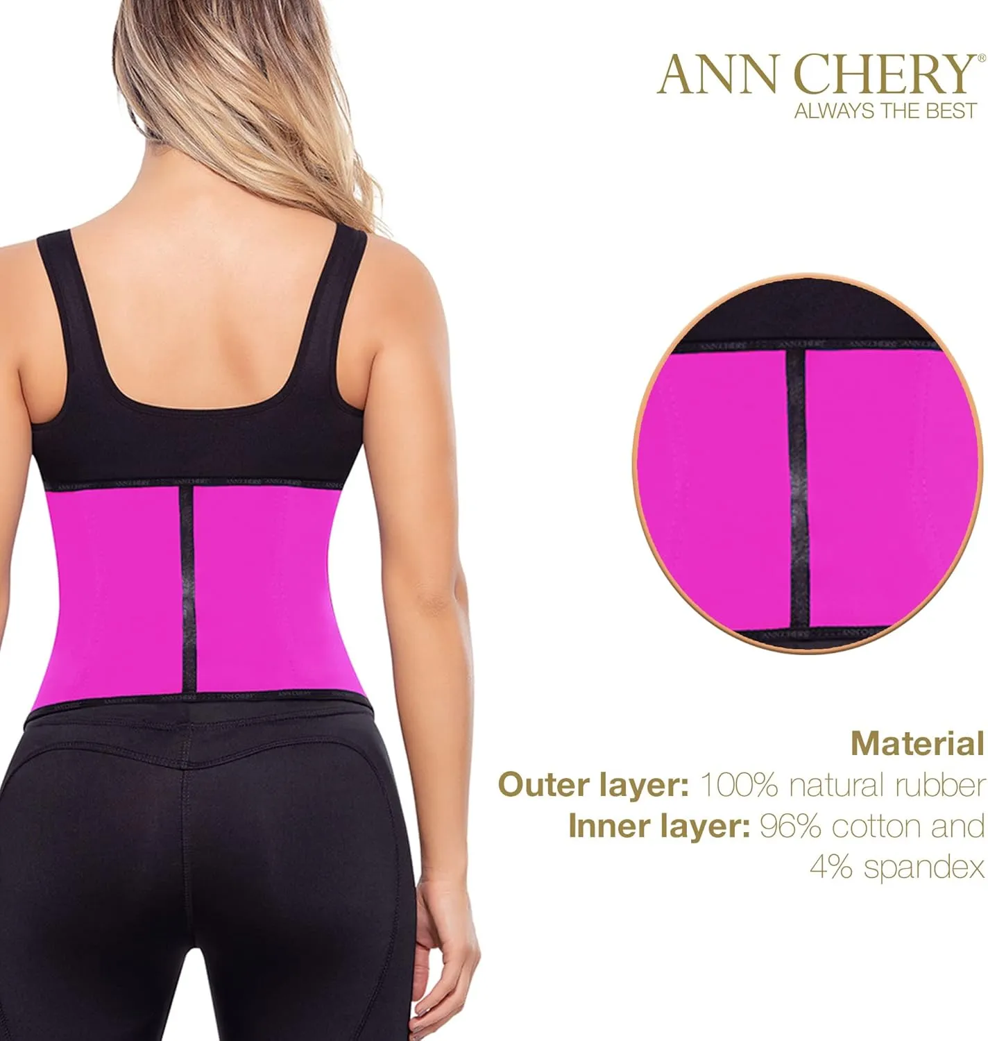 Ann Chery Corset Waist Trainer for Women’s Weight Loss - Colombian Waist Cincher - 2 Hook Latex Body Shaper - Edition 2026