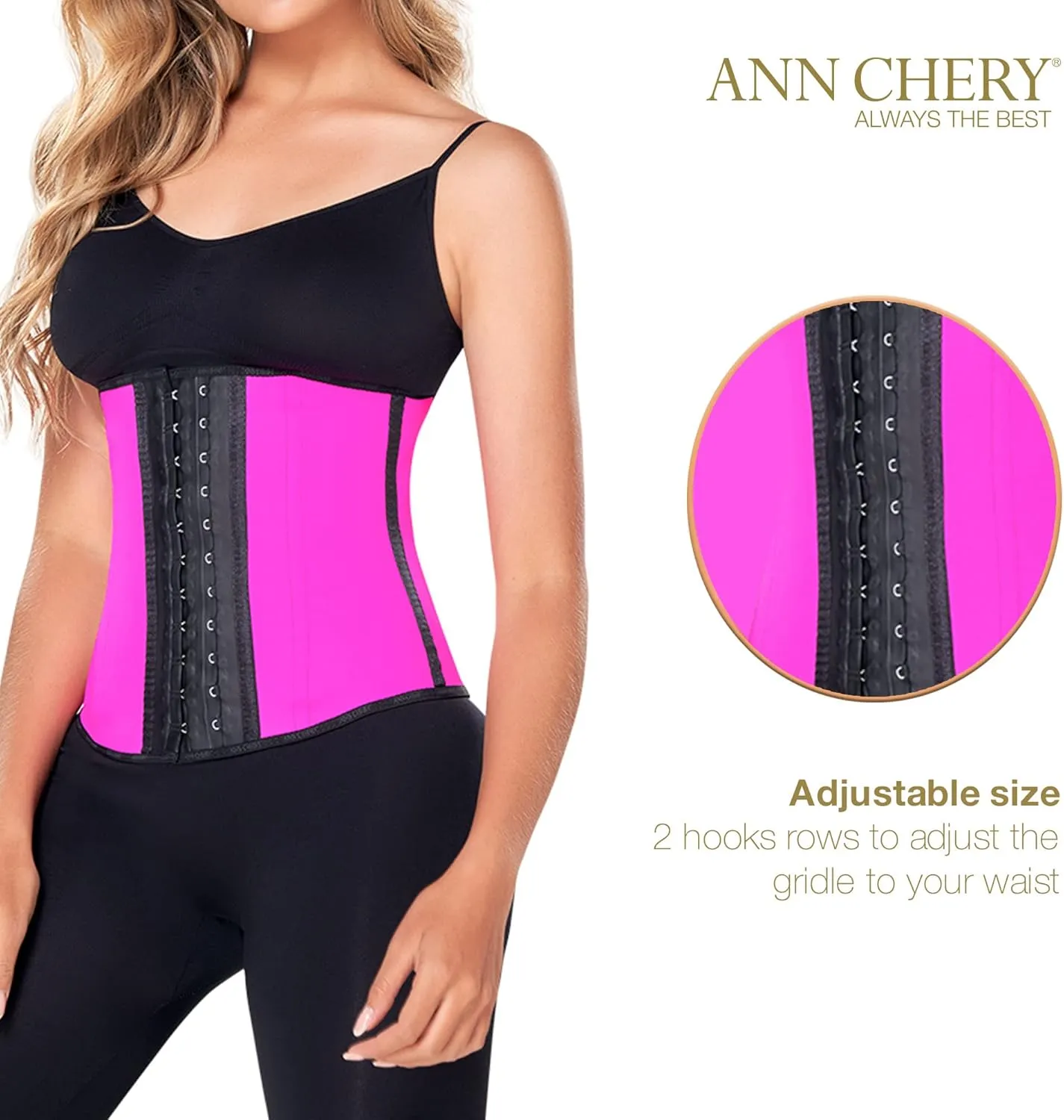 Ann Chery Corset Waist Trainer for Women’s Weight Loss - Colombian Waist Cincher - 2 Hook Latex Body Shaper - Edition 2026