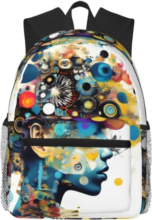 Artificial Intelligence Brain College Backpack For Women Men,Lightweight Travel Bag Backpack With Pockets