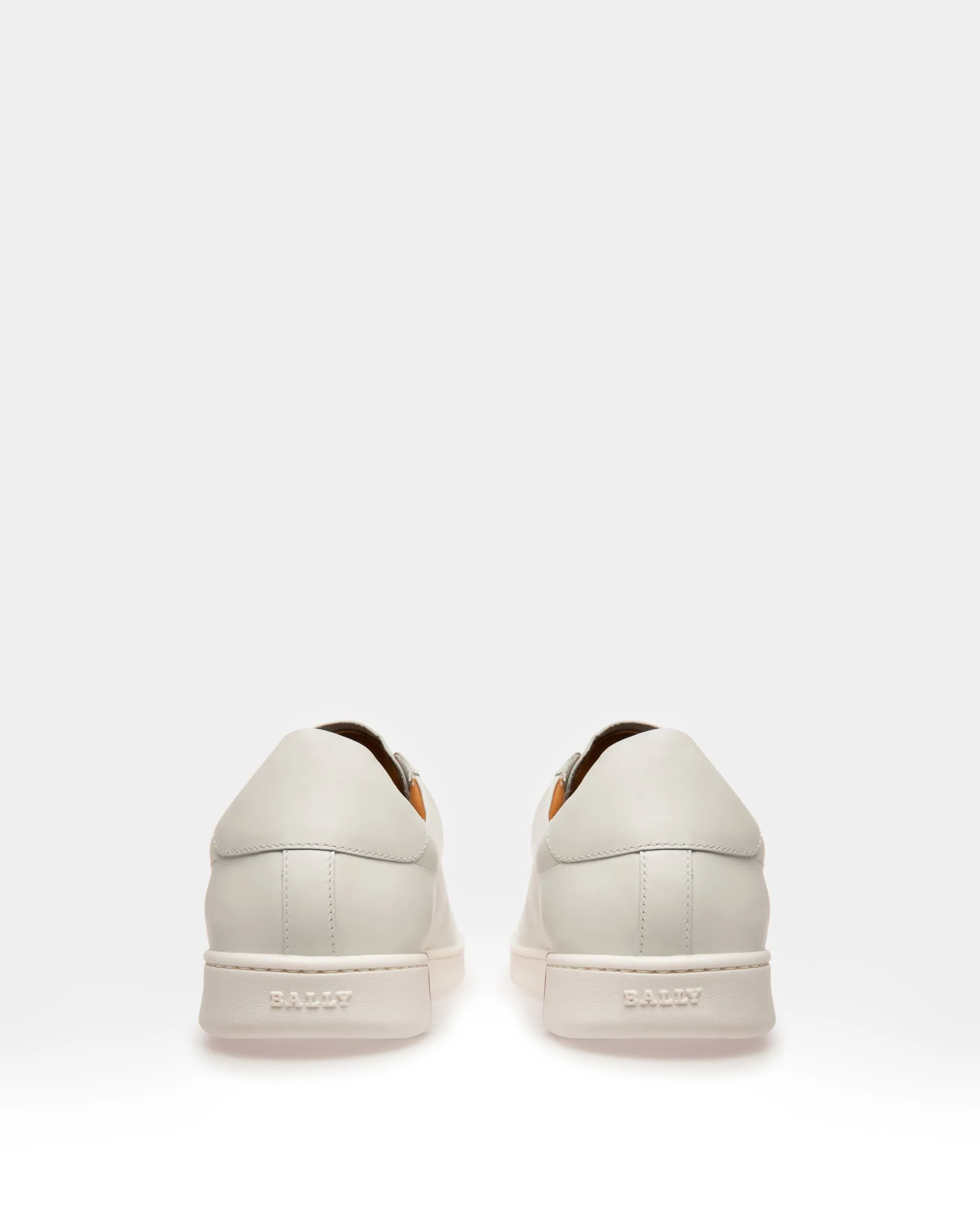 Asher Men's Leather Trainer In White