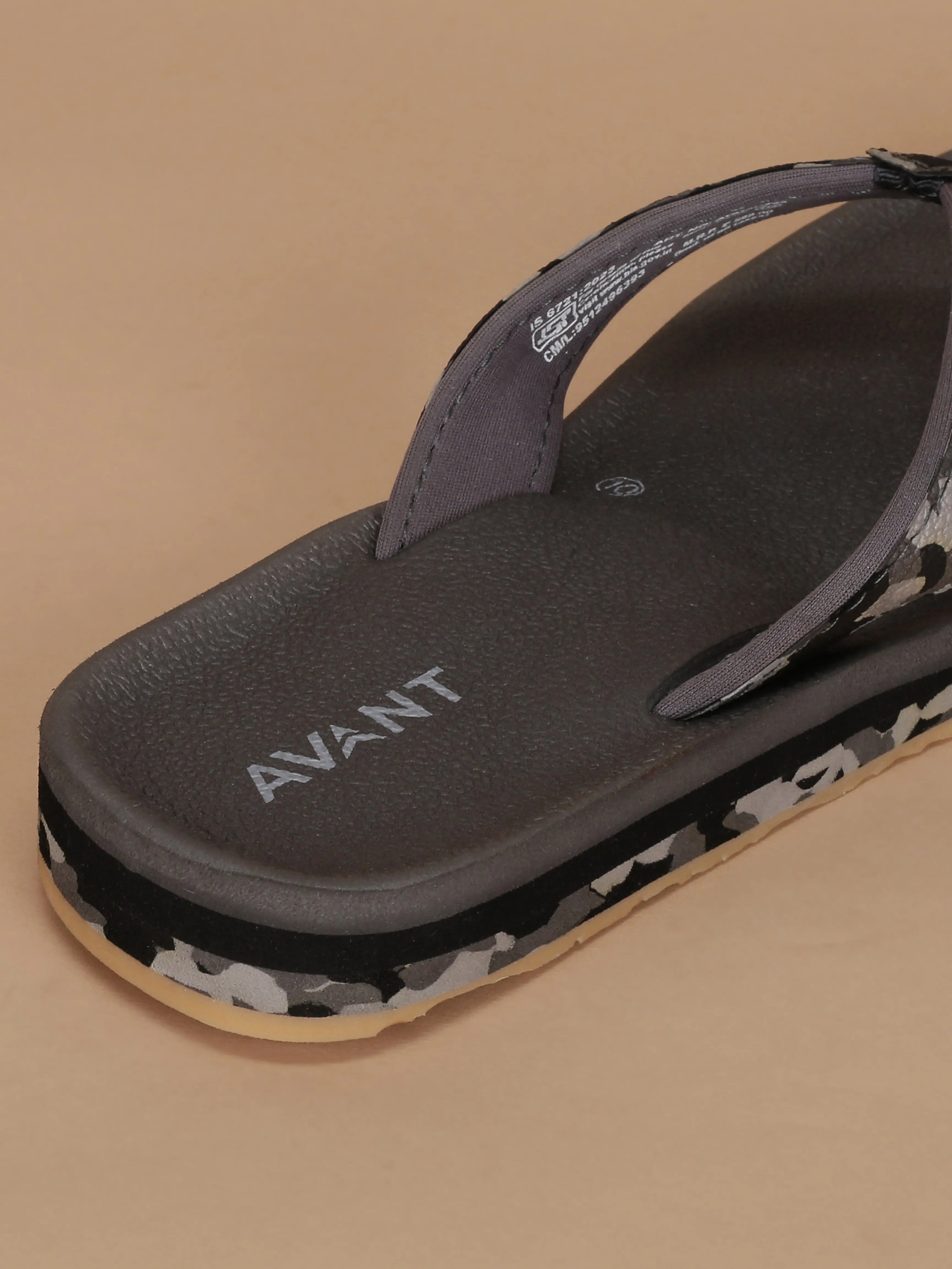 Avant Men's Mariner Flop Flops - Grey/Black