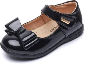 baobeijiadao Mary Jane Shoes School Uniform Oxford Shoes Black with Bowknot for Girls (Toddler/Little Kid/Big Kid)