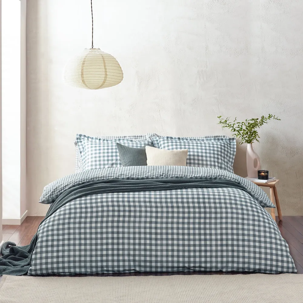 Barton Gingham Check Duvet Cover Set Navy
