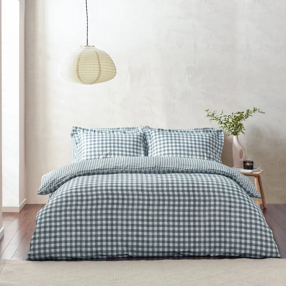 Barton Gingham Check Duvet Cover Set Navy