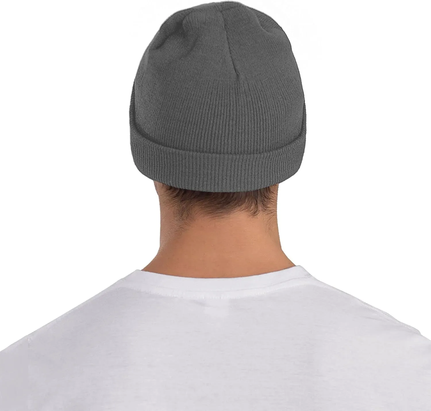 Beanie for Men Winter Hats for Women Knit Hat Great White Shark Beanie Soft Warm Cuffed Caps Stylish Watch Cap Black Beanie