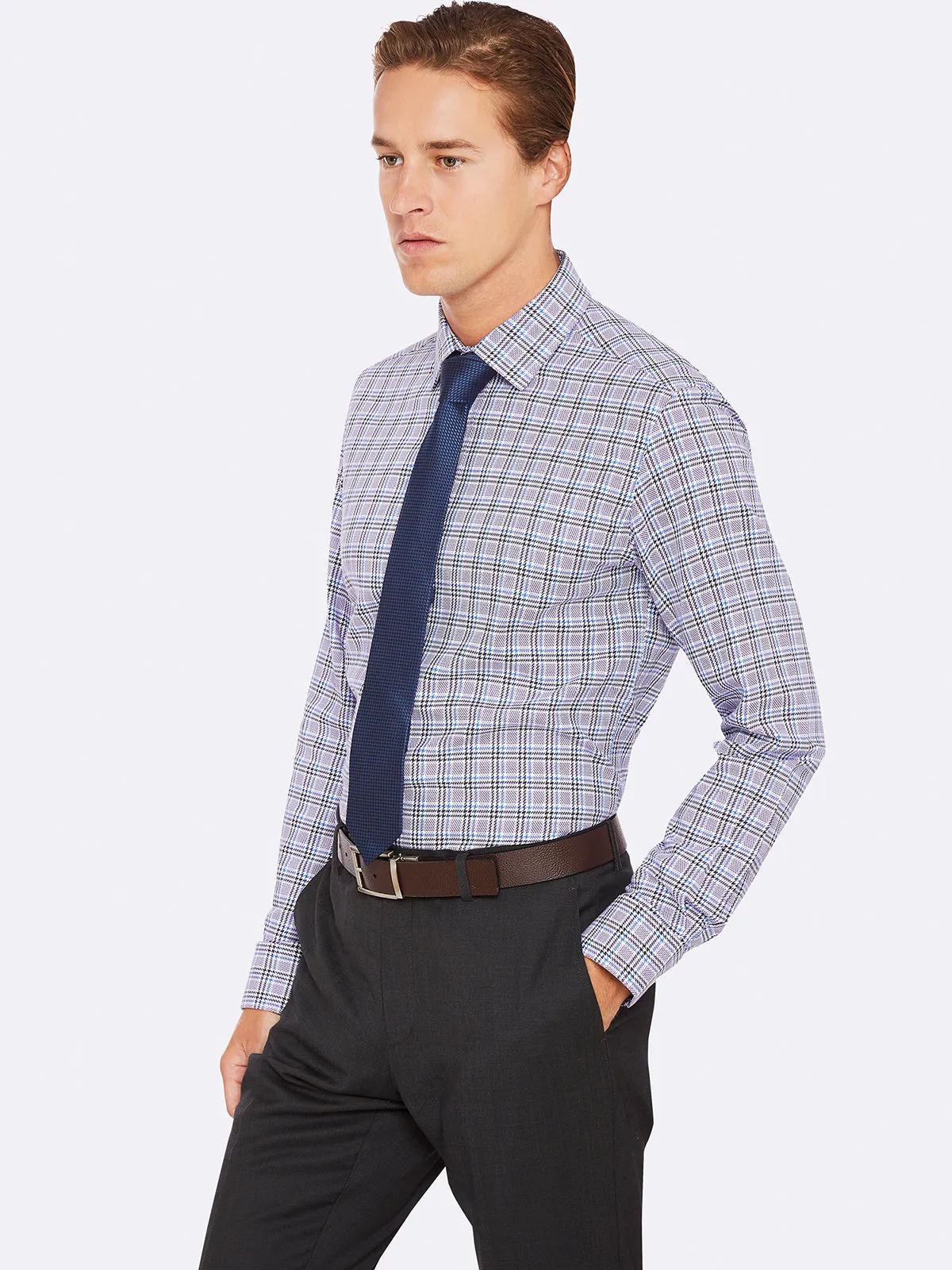 Beckton Dobby Shirt Purple/
