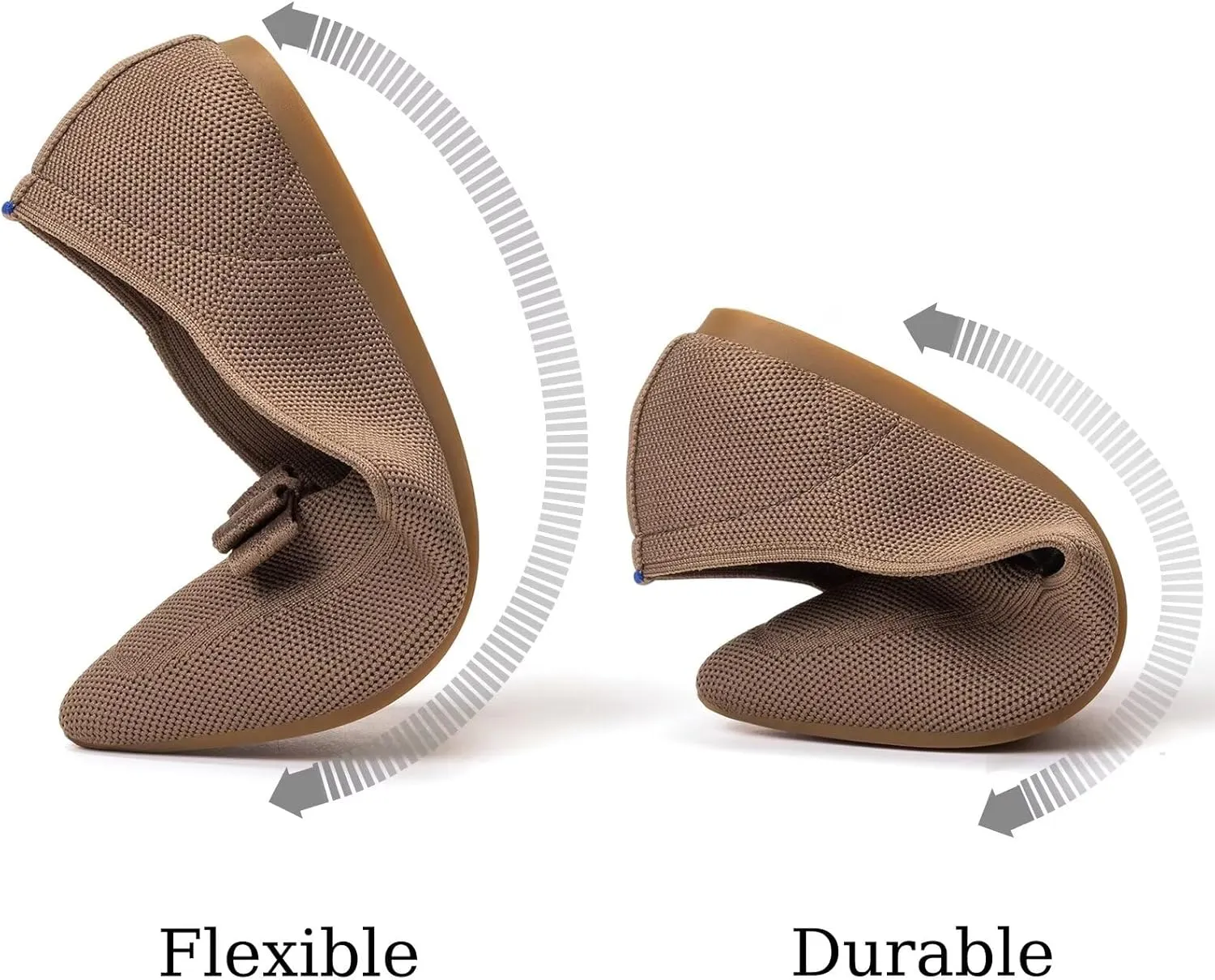 BEJINASH Women's Loafer Flats Casual Knit Fabric Lightweight Dressy Shoes Washable Elegant Pointed-Toe lace-up Bow Shoes Comfortable Ballet Shoes for Women Perfect for Daily