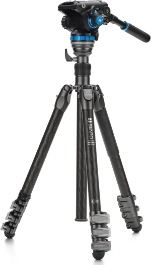 Benro Rhino CF 3 Series, 4 Section Tripod/Monopod FRHN34C with Flip Locks and S6PRO Video Head