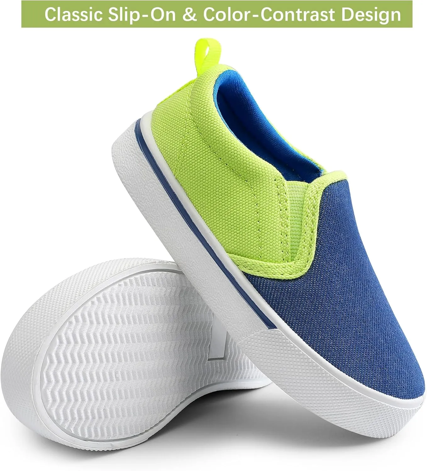 Bigwow Toddler Boys Girls Canvas Sneakers Little Kid Low Top Slip On Lightweight Comfy School Casual Tennis Sneaker Walking Shoes