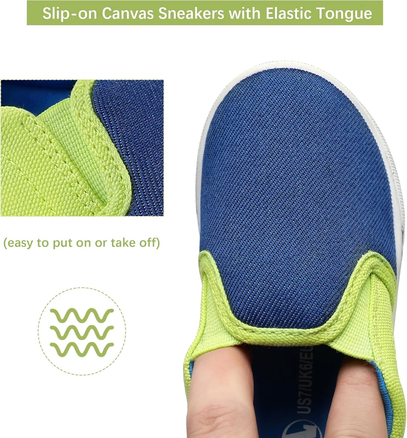 Bigwow Toddler Boys Girls Canvas Sneakers Little Kid Low Top Slip On Lightweight Comfy School Casual Tennis Sneaker Walking Shoes