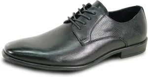 bravo! Men Dress Shoe King Classic Lace-up Oxford Plain or Cap Toe or Wingtip Leather Sock Medium and Wide Width Size from 6 to 18 Black Brown Cognac Blue Purple Red