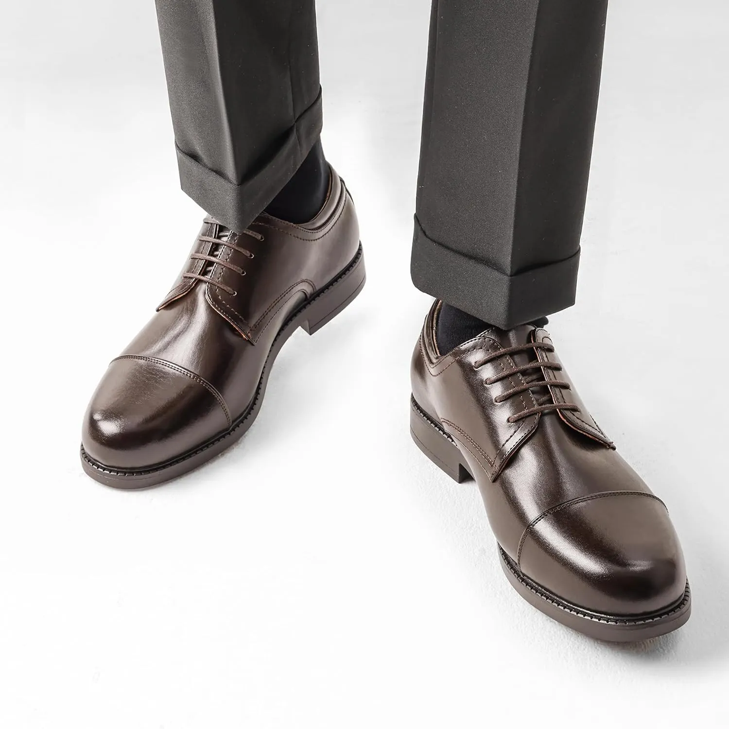 Bruno Marc Men's Dress Oxford Shoes Classic Lace Up Formal Cap Toe Shoes